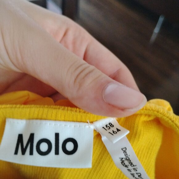 Yellow Off the Shoulder Girls Molo Dress - Picture 3 of 4